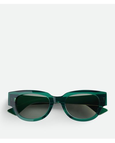 Bottega Veneta Tri-Fold Square Sunglasses - Green