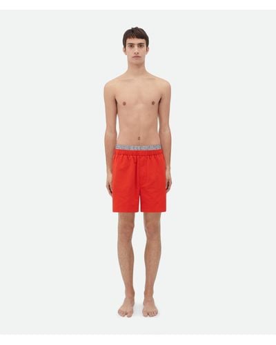 Bottega Veneta Nylon Swim Shorts - Red