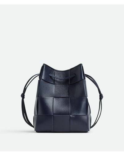 Bottega Veneta Small Cassette Cross-Body Bucket - Blue