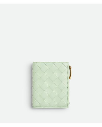 Bottega Veneta Intrecciato Small Bi-Fold Wallet - White