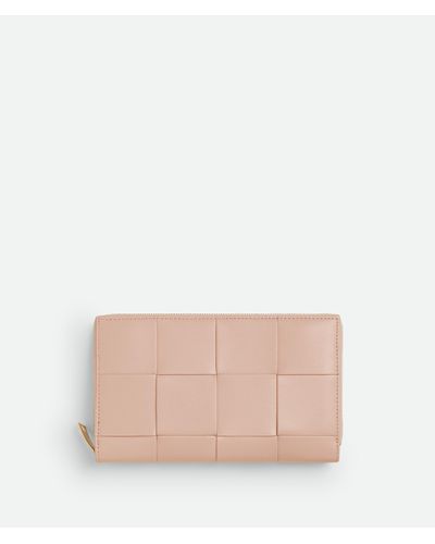 Bottega Veneta Cassette Zip Around Wallet - Pink
