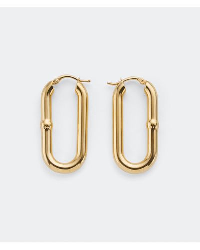Bottega Veneta Chain Hoop Earrings - Metallic
