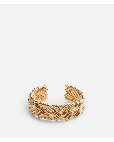 Bottega Veneta Silver Drop Cuff Bracelet