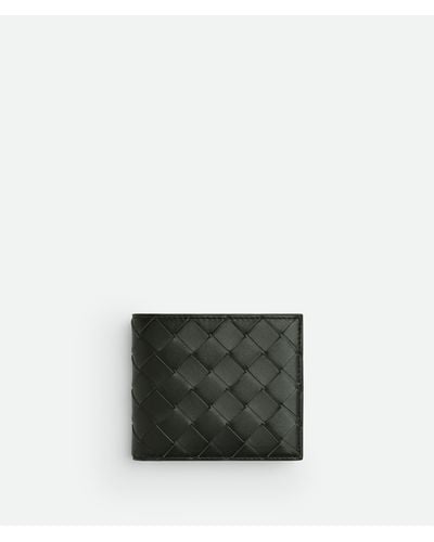 Bottega Veneta Intrecciato Bi-Fold Wallet With Coin Purse - Gray