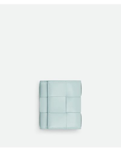 Bottega Veneta Small Cassette Tri-Fold Zip Wallet - Blue