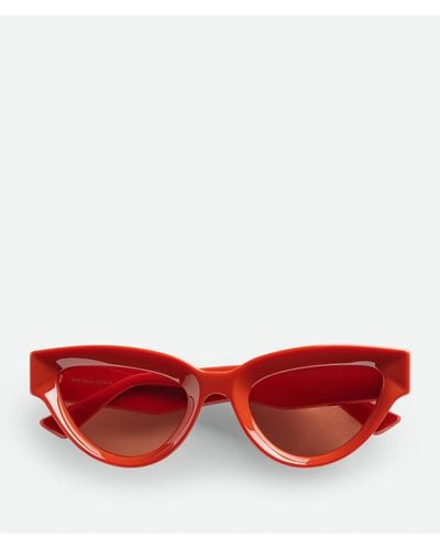 Bottega Veneta Sharp Cat Eye Sunglasses - Red