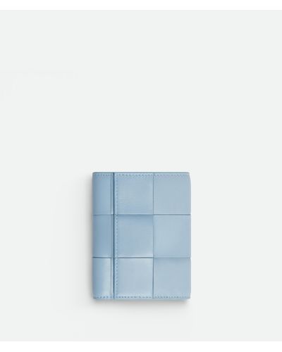 Bottega Veneta Cassette Tri-Fold Zip Wallet - Blue