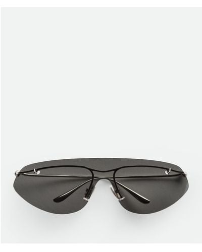 Bottega Veneta Knot Shield Sunglasses - Gray