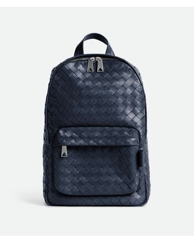 Bottega Veneta Small Intrecciato Backpack - Blue