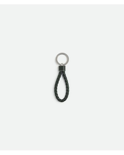 Bottega Veneta Intreccio Key Ring - White