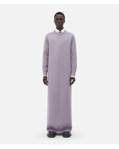 Bottega Veneta Wool Long Dress - Purple