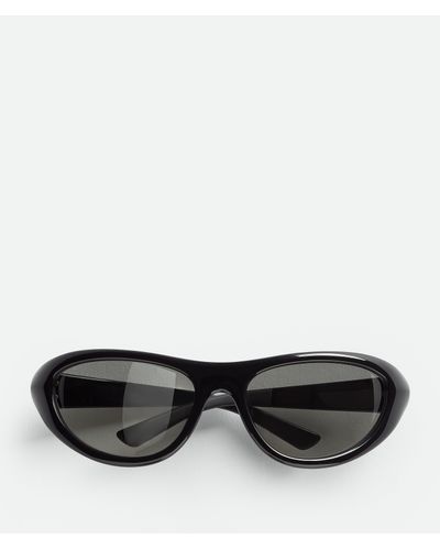 Bottega Veneta Curve Sporty Cat Eye Injected Acetate Sunglasses - Black