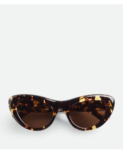 Bottega Veneta Bombe Cat Eye Sunglasses - Marron