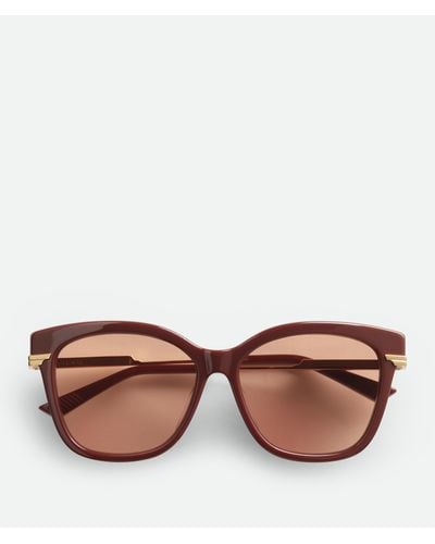 Bottega Veneta Classic Square Sunglasses - Brown