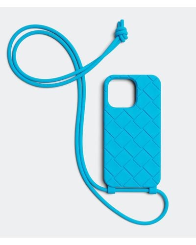 Bottega Veneta Iphone 13 Pro Case On Strap - Blue