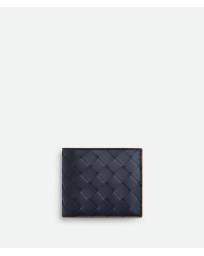 Bottega Veneta Intrecciato Bi-Fold Wallet With Coin Purse - Blue