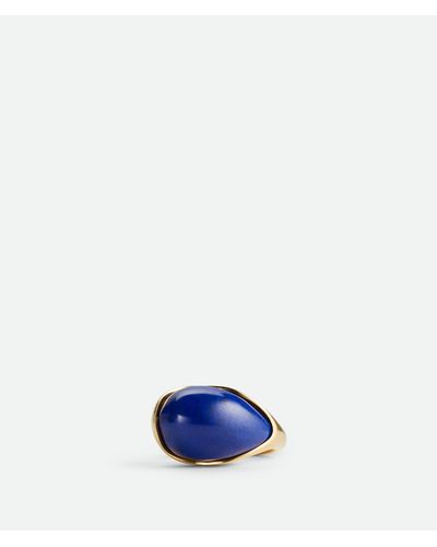 Bottega Veneta Drop Ring With Stone - Blue