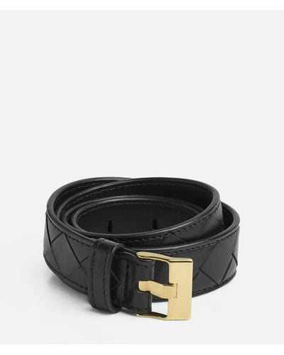 Bottega Veneta Watch Intrecciato Belt - Black