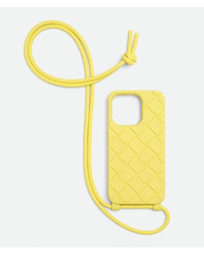 Bottega Veneta Iphone 14 Pro Case On Strap - Yellow