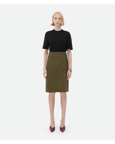 Bottega Veneta Leather Skirt - Green