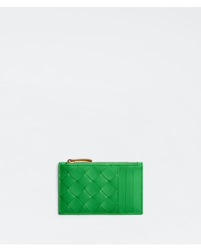 Bottega Veneta Zipped Card Case - Green