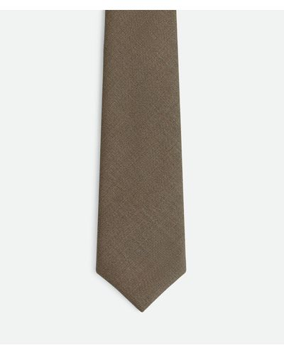 Bottega Veneta Cravate En Sergé De Laine - Neutre