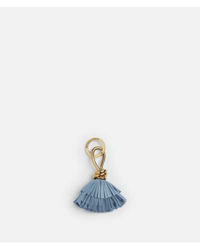 Bottega Veneta Key Ring Knot Pompom Key Ring - Blue