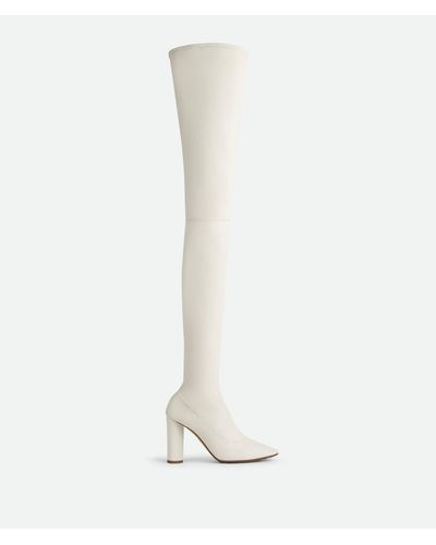 Bottega Veneta Tripod Over-The-Knee Boot - White
