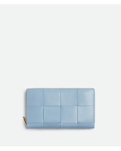 Bottega Veneta Cassette Zip Around Wallet - Blue