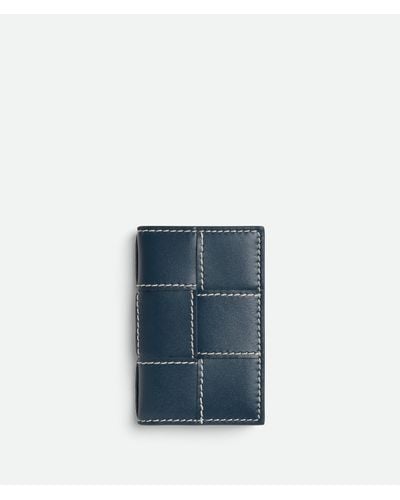 Bottega Veneta Cassette Flap Card Case - Blue