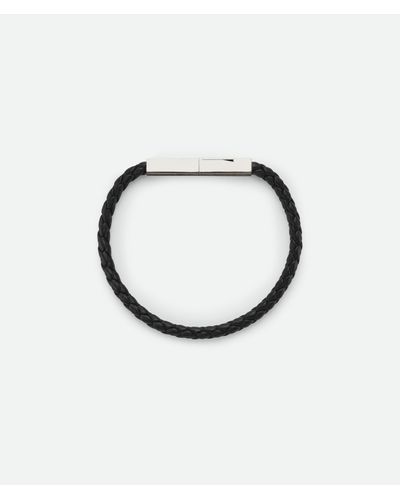 Bottega Veneta Bracelet En Cuir Braid - Métallisé