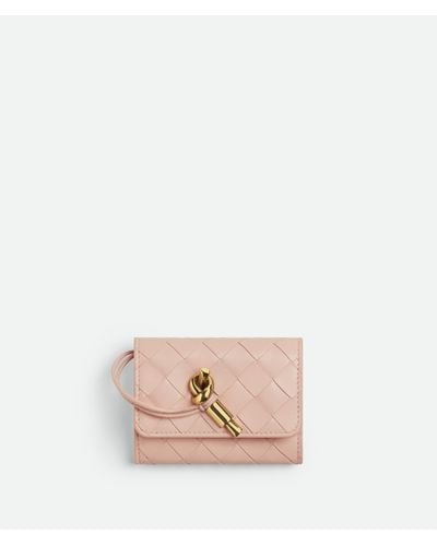 Bottega Veneta Andiamo Envelope Card Case - Pink