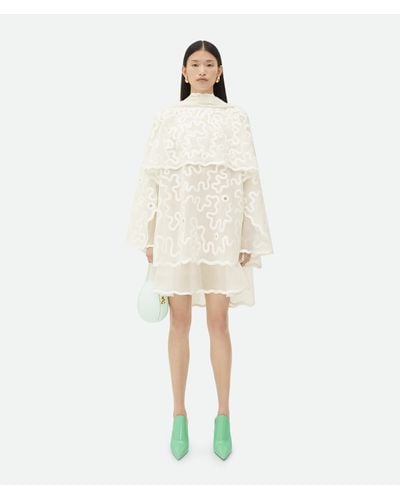 Bottega Veneta Mini Robe En Coton - Neutre