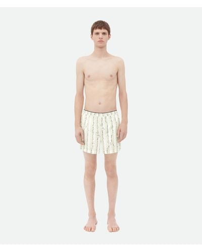 Bottega Veneta Printed Swimmers Nylon Swim Shorts - Natural