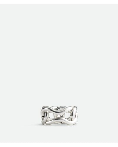 Bottega Veneta Nest Chain Ring - Weiß