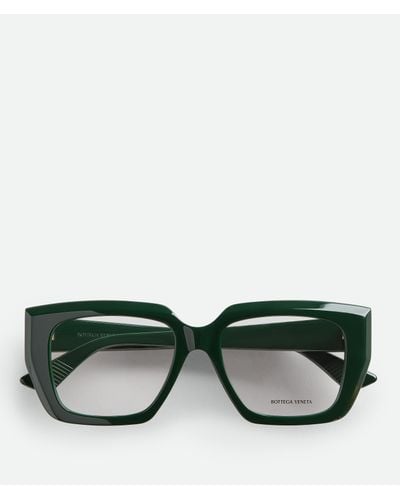 Bottega Veneta Classic Acetate Square Eyeglasses - Green