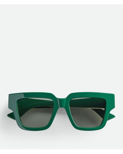 Bottega Veneta Tri-Fold Square Sunglasses - Green