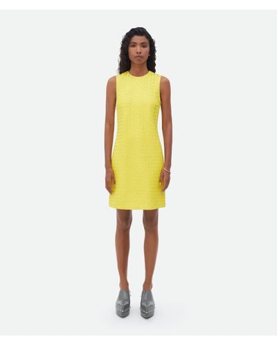 Bottega Veneta Intrecciato Leather Dress - Yellow