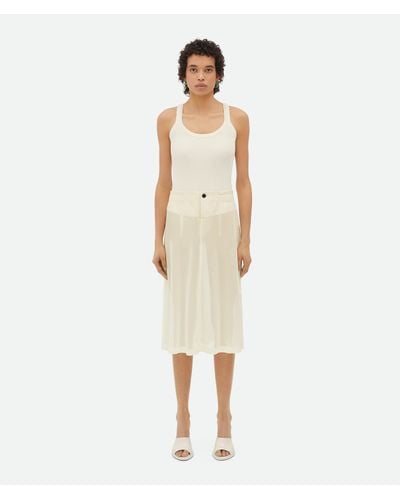 Bottega Veneta Light Cotton Gauze Skirt - Natural