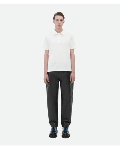 Bottega Veneta Poloshirt Aus Baumwoll-jerseypiqué - Weiß