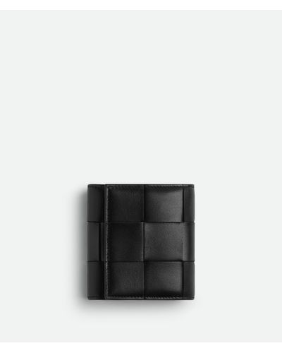 Bottega Veneta Cassette Tri-fold Portemonnaie Mit Origami-münzfach - Schwarz