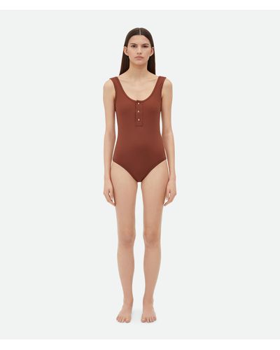 Bottega Veneta Nylon Swimsuit - Brown