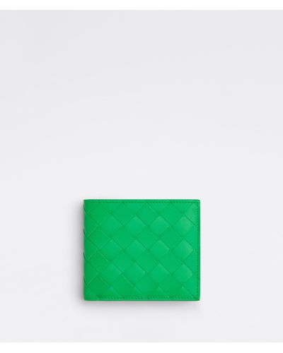 Bottega Veneta Intrecciato Bi-Fold Wallet With Coin Purse - Green