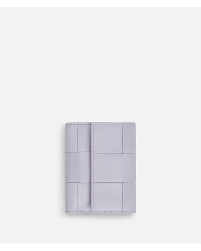 Bottega Veneta Cassette Tri-Fold Zip Wallet - Purple