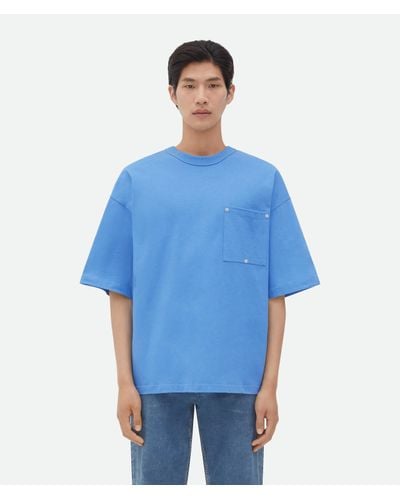 Bottega Veneta Cotton Jersey T-Shirt - Blue