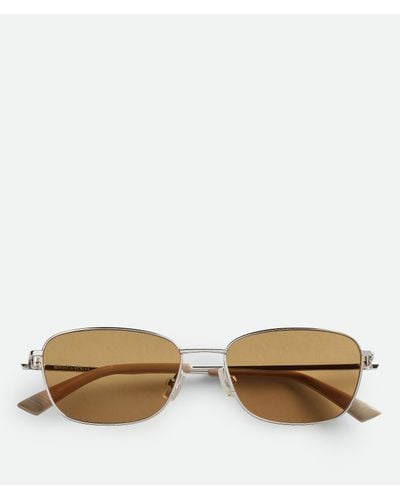 Bottega Veneta Split Rectangular Sunglasses - Natural