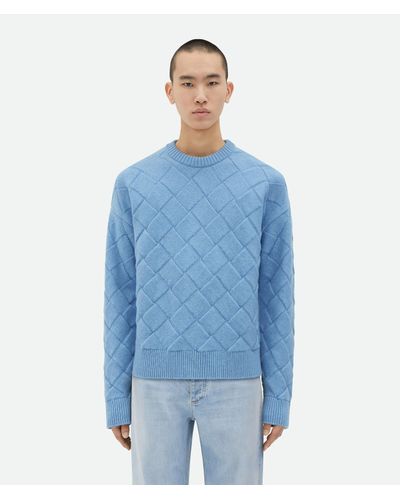 Bottega Veneta Intreccio Wool Sweater - Blue