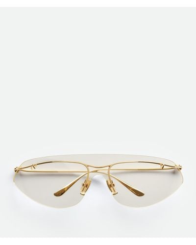 Bottega Veneta Knot Shield Sunglasses - Natural
