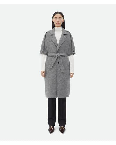 Bottega Veneta Wool And Cashmere Sleeveless Coat - Gray