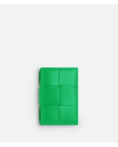 Bottega Veneta Cassette Flap Card Case - Green